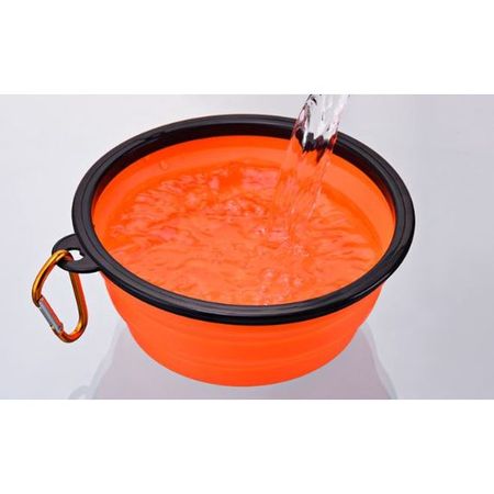 Harpers Tale Faltbarer Reisenapf Für Hunde – 1000 Ml Blau, Aus Lebensmittelechtem Silikon, Mit Karabiner