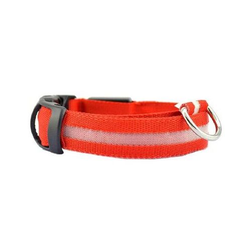 Leuchtendes Hundehalsband (Grösse XL / 52-60 cm) - wiederaufladbares LED-Halsband - Maiko Series - rot