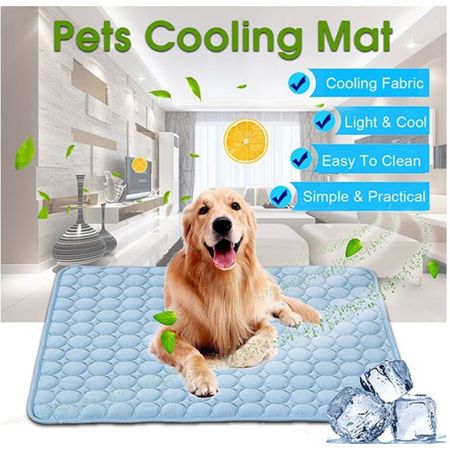 Pocioll Kühlmatte Für Hunde & Katzen - 2 Stück Waschbare Selbstkühlmatten 60x50cm Rosa