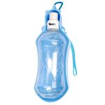 Portabler Hunde Wasserspender (518 ml) - Trinknapf für unterwegs - mit Handschlaufe & Karabiner - Terry Series - blau