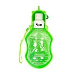 Portabler Hunde Wasserspender (280 ml) - Trinknapf für unterwegs - mit Handschlaufe & Karabiner - Terry Series - grün
