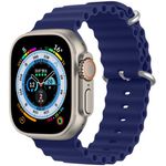 Dux Ducis - Apple Watch (49/46/45/44/42mm) Silikon Armband - OceanWave Series - blau