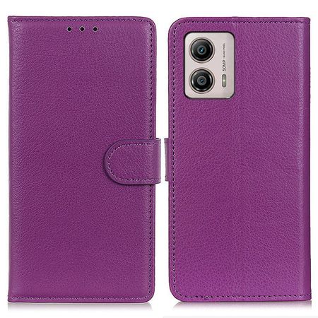 Motorola Moto G23 / G13 Handy Hülle - Litchi Leder Bookcover Series - purpur