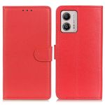 Motorola Moto G23 / G13 Handy Hülle - Litchi Leder Bookcover Series - rot