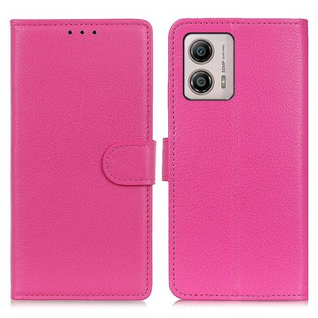 Motorola Moto G23 / G13 Handy Hülle - Litchi Leder Bookcover Series - pink