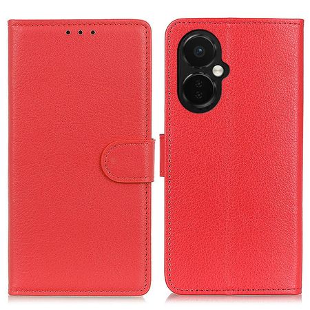 OnePlus Nord CE 3 Lite Handy Hülle - Litchi Leder Bookcover Series - rot