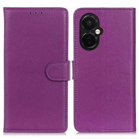 OnePlus Nord CE 3 Lite Handy Hülle - Litchi Leder Bookcover Series - purpur