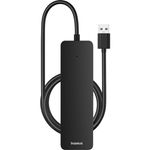 Baseus - USB 3.0 Multiport 4in1 Hub Adapter (100 cm Kabel) - mit 4x USB 3.0 Ports - UltraJoy Series - schwarz