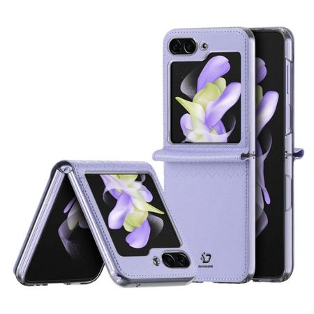 Dux Ducis - Samsung Galaxy Z Flip5 Hülle - Leder Case - Bril Series - purpur