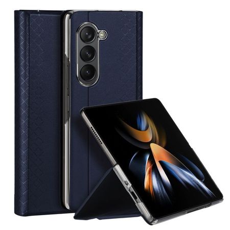 Dux Ducis - Samsung Galaxy Z Fold5 Hülle - Leder Case - Bril Series - blau
