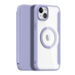 Dux Ducis - iPhone 15 Plus Hülle - Leder Bookcover - MagSafe - Skin X Pro Series - purpur