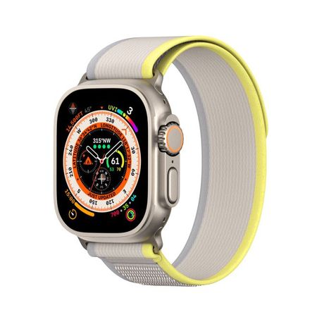 Dux Ducis - Apple Watch (49/46/45/44/42mm) Nylon Armband - YJ Series - beige/gelb