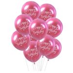 Luftballon Set (20-tlg.) - Happy Birthday Latex Party Ballons - Fiesta Series - pink