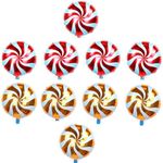 Candy Folienballon Set (10-tlg.) - Weihnachtsparty Dekoration - Riesen Ballon - rot/blau/orange