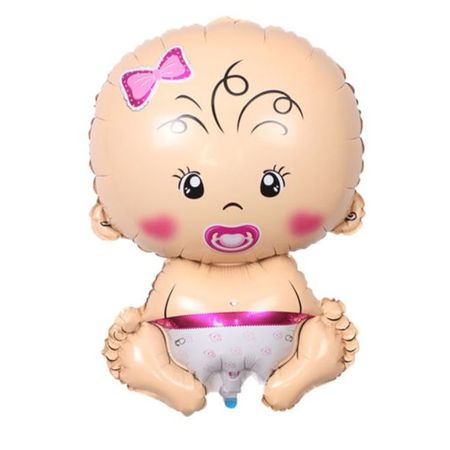 Folienballon Baby (71 cm) - Baby Shower Ballon - Gender Reveal Partydekoration - Sia Series - Baby Girl
