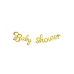 Baby Shower Girlande - Gender Reveal Partydekoration - Baby Shower Banner - gold
