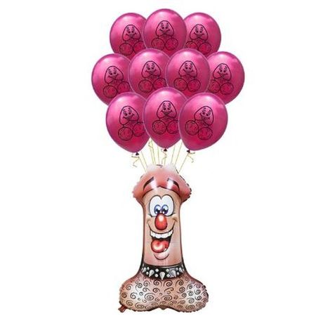 Luftballon Set Polterabend (11-tlg.) - Latex- und Folienballons - Junggesellinnenabschied Partydekoration - pink