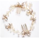 Haarschmuck - Kopfschmuck für Hochzeit, Kommunion & schöne Feste - Haar-Styling-Accessoires - Nisa Series - gold