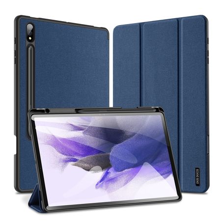 Dux Ducis - Samsung Galaxy Tab S9+ Hülle - Leder Smart Flip Case - Domo Series - blau
