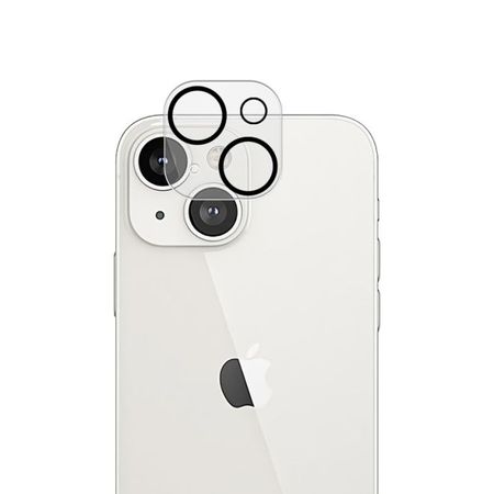 iPhone 15 Plus Kamera Vollschutz Panzerglas - Silk Glass Kameraschutz - schwarz