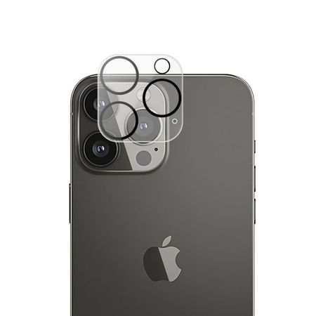 iPhone 15 Pro Kamera Vollschutz Panzerglas - Silk Glass Kameraschutz - schwarz