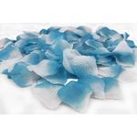 Künstliche Rosenblätter (3000er Set) - romantische Blumenblüten - Tisch Dekoration - Rosa Series - hellblau