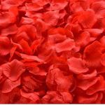 Künstliche Rosenblätter (3000er Set) - romantische Blumenblüten - Tisch Dekoration - Rosa Series - rot