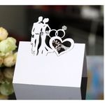 Tischkarten Hochzeit 10x10 cm (50er Set) - Namens Karten - Hochzeit Tisch Dekoration - Mr & Mrs
