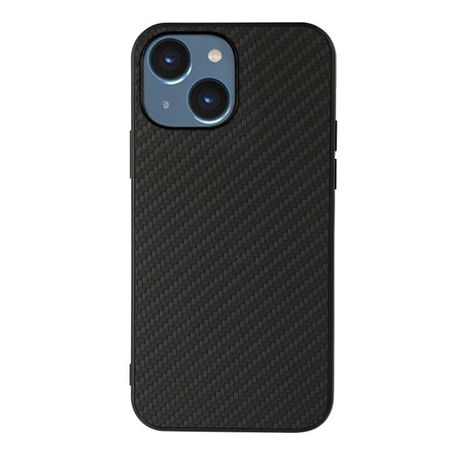 iPhone 15 Hülle - Hardcase mit Carbonfaser Textur - Carbon Fiber Textures Series - schwarz
