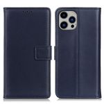 iPhone 15 Pro Max Handy Hülle - Classic II Leder Bookcover Series - blau