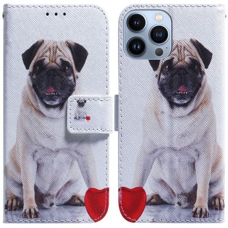 iPhone 15 Pro Handy Hülle - Leder Bookcover Image Series - Hund und Herz