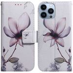 iPhone 15 Pro Handy Hülle - Leder Bookcover Image Series - pinke Blumen