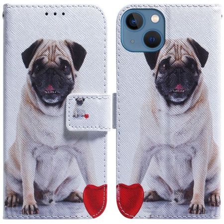 iPhone 15 Plus Handy Hülle - Leder Bookcover Image Series - Hund und Herz