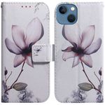 iPhone 15 Handy Hülle - Leder Bookcover Image Series - pinke Blumen
