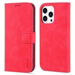 AZNS - iPhone 15 Pro Hülle - Leder Bookcover - mit Kartenfach und Standfunktion - Wallet Stand Series - rot