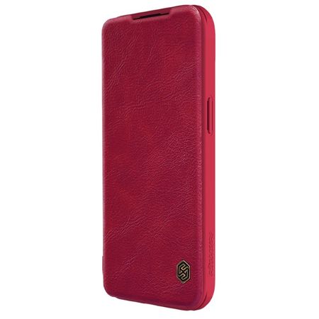 Nillkin - iPhone 15 Hülle - Leder Book Case - Qin Pro Series - rot