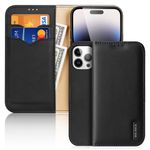 Dux Ducis - iPhone 15 Pro Max Hülle - Handy Leder Case - Hivo Series - schwarz