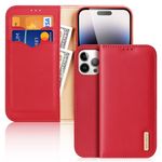 Dux Ducis - iPhone 15 Pro Max Hülle - Handy Leder Case - Hivo Series - rot