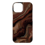 iDeal of Sweden - iPhone 15 Hülle - Printed Case - Dark Amber Marble