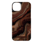 iDeal of Sweden - iPhone 15 Plus Hülle - Printed Case - Dark Amber Marble