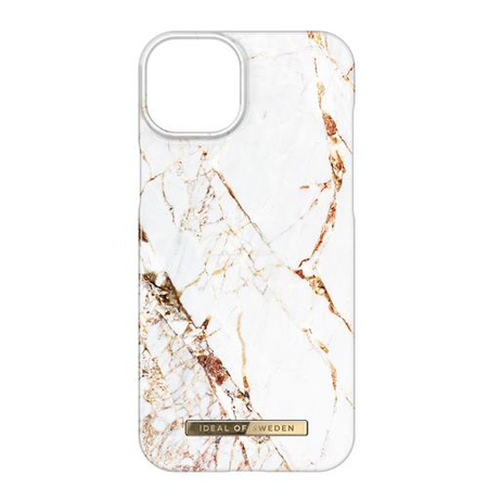 iDeal of Sweden - iPhone 15 Plus Hülle - Printed Case - Carrara Gold