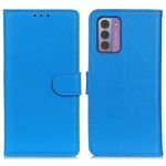 Nokia G42 Handy Hülle - Litchi Leder Bookcover Series - blau