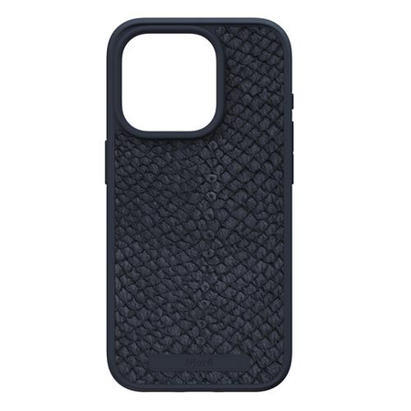 Njord - iPhone 15 Pro Hülle - Hardcase aus Lachsleder - mit MagSafe - Salm.Leather Series - schwarz