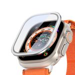 Dux Ducis - Apple Watch Ultra 1 / 2 (49mm) Schutzglas Panzer Glas - mit Aluminium Rand - Flas Series - silber