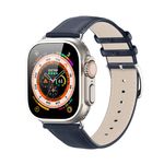 Dux Ducis - Apple Watch (49/45/44/42mm) Echtleder Armband - YS Series - blau