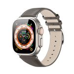 Dux Ducis - Apple Watch (49/45/44/42mm) Echtleder Armband - YS Series - grau