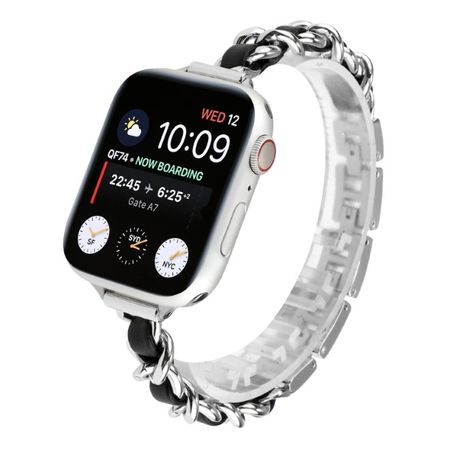 Apple Watch (41/40/38mm) Armband - Beauty Series - silber/schwarz