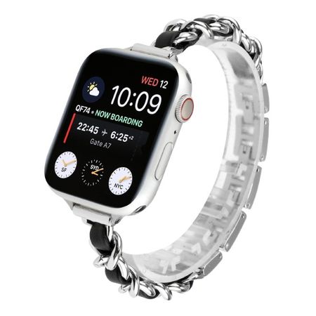 Apple Watch (49/46/45/44/42mm) Armband - Beauty Series - silber/schwarz