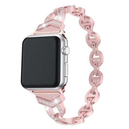 Apple Watch (41/40/38mm) Armband - kleine Glitzersteinen - Beauty Series - rosegold