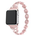Apple Watch (49/45/44/42mm) Armband - kleine Glitzersteinen - Beauty Series - rosegold